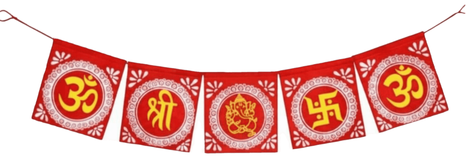 Aipan Inspired Auspicious Hindu Divine Symbol Toran