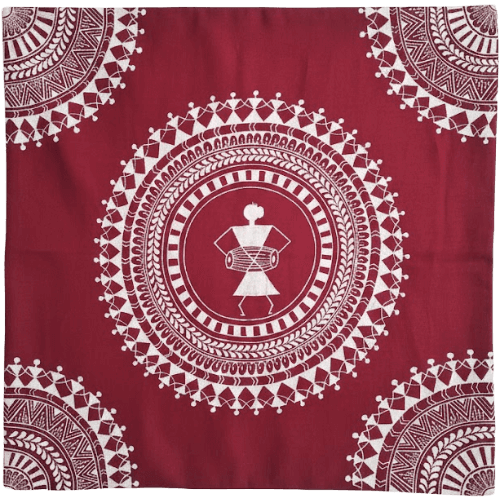 Aipan Rhythmic Drummer Folk Art Decor